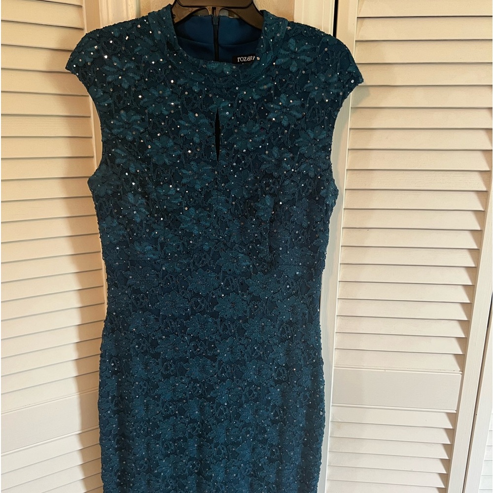 Teal Blue Coattail Dress